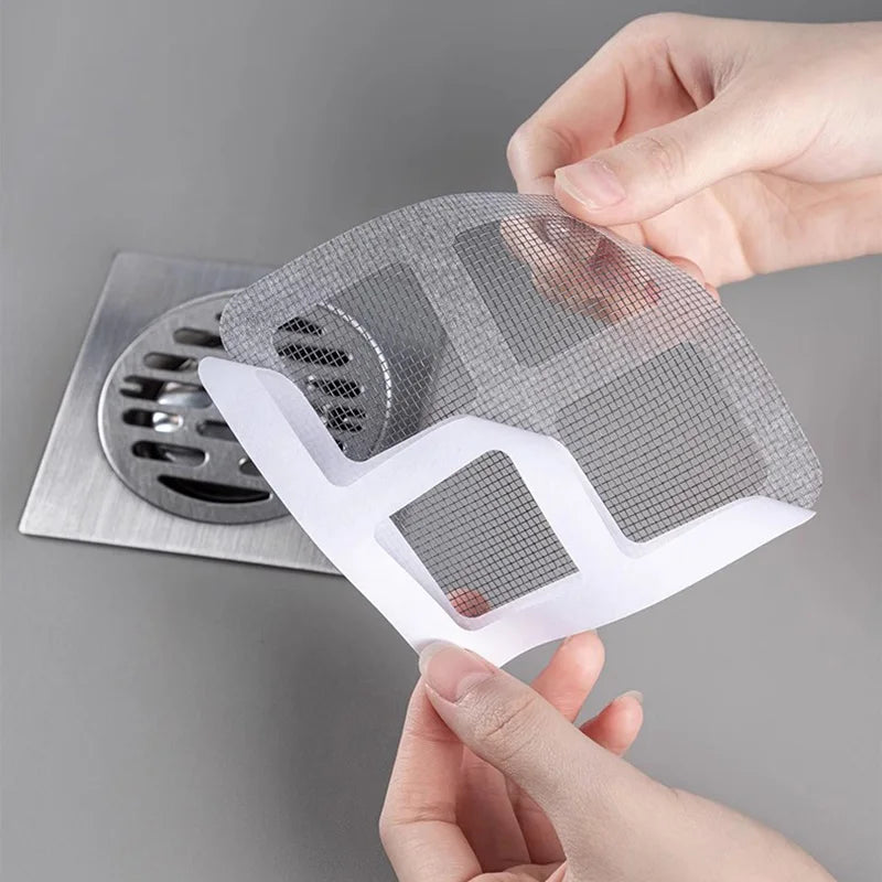 Disposable Floor Drain Stickers & Hair Filter Mesh Covers