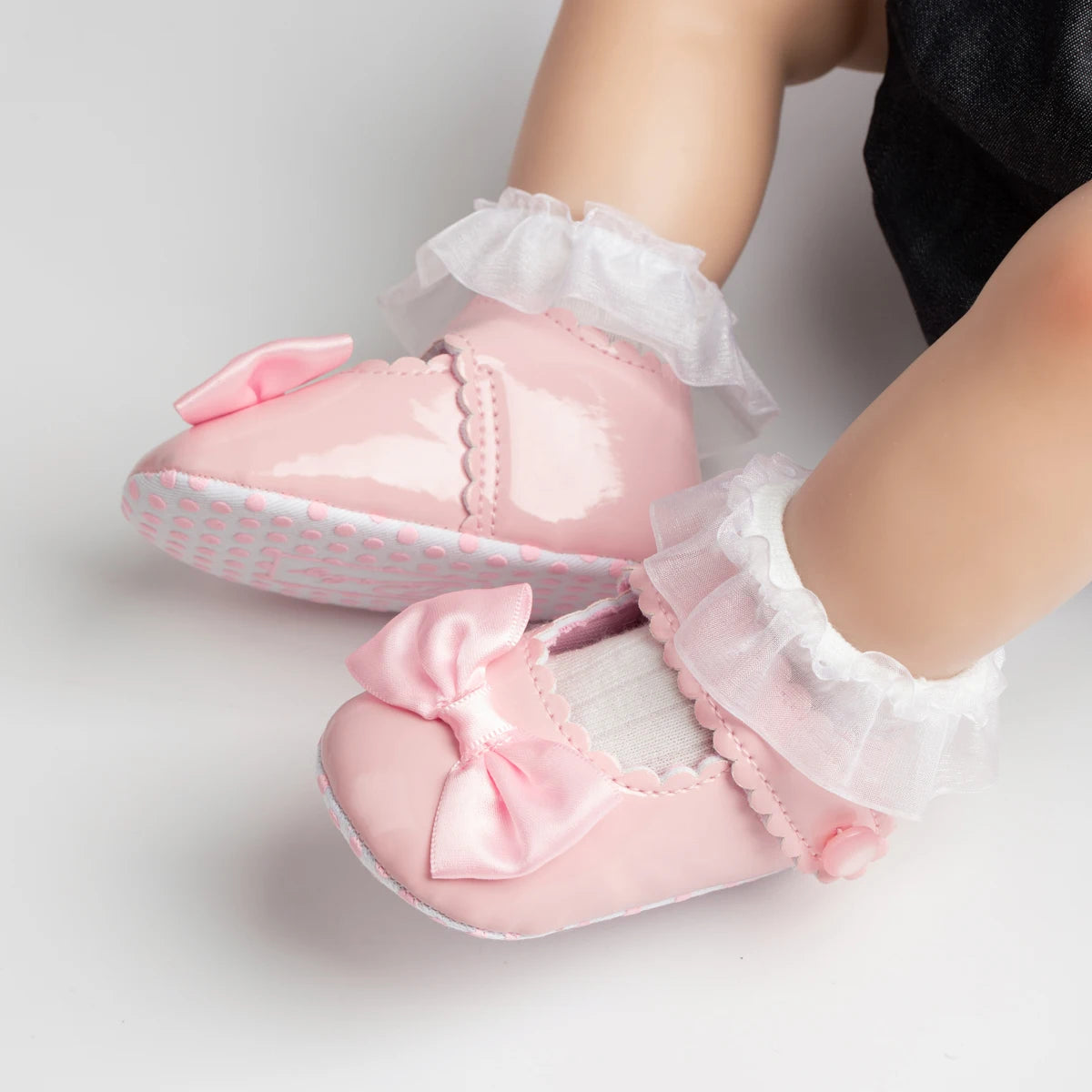 Meckior Classic Bowknot Baby Girl Shoes