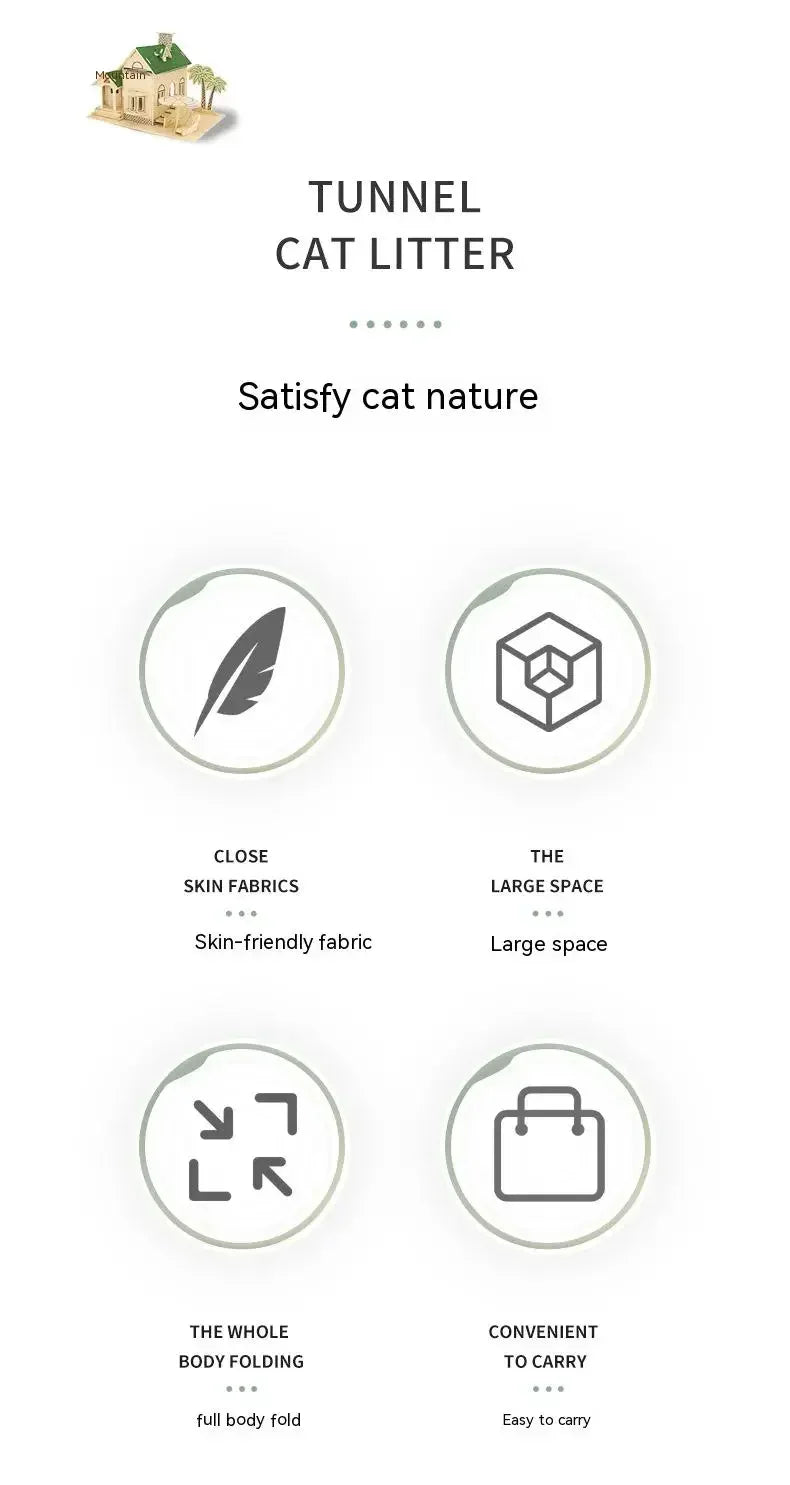 Faltbarer, warmer Haustier-Nest-Tunnel