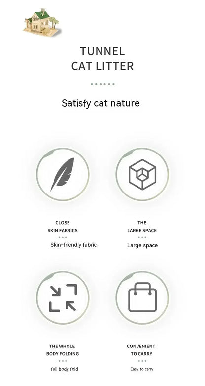 Faltbarer, warmer Haustier-Nest-Tunnel