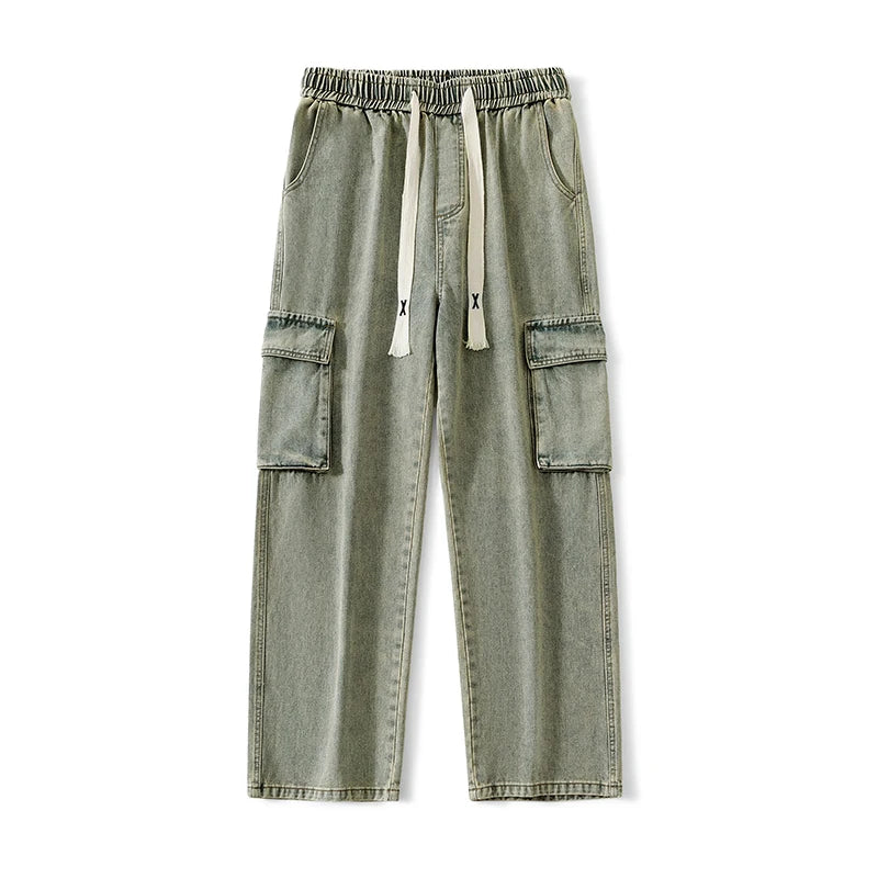 Herbstliche Y2K Baggy Cargo Jeans für Herren