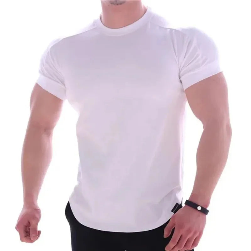 Men Gyms Fitness Short sleeve T-shirt