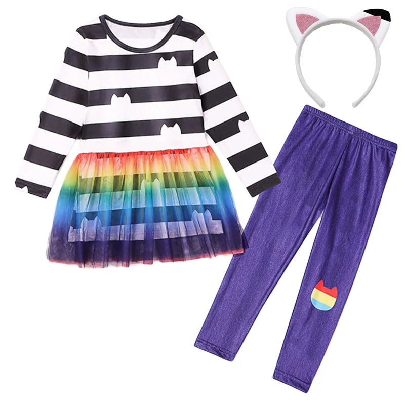 Gabby's Dollhouse themed girls' cosplay costume outfits