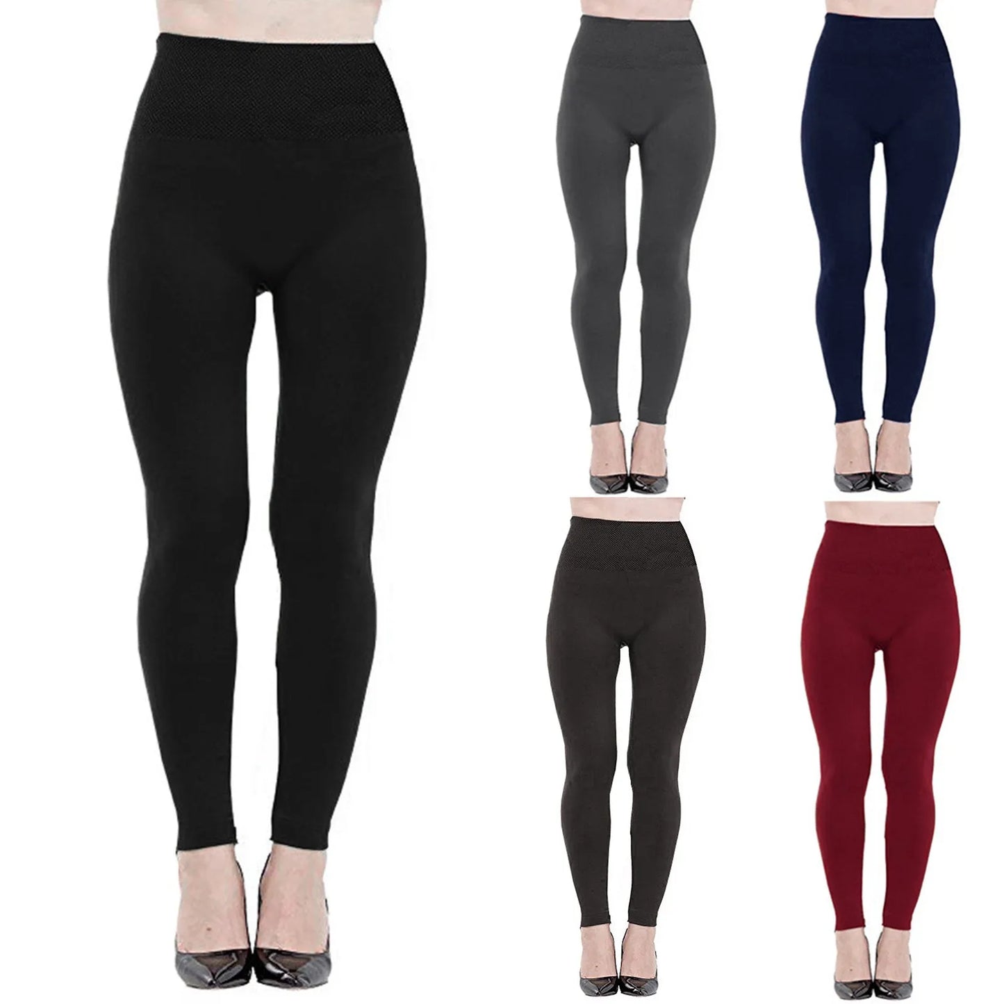 Weiche, mit Fleece gefütterte Leggings mit hoher Taille für Damen