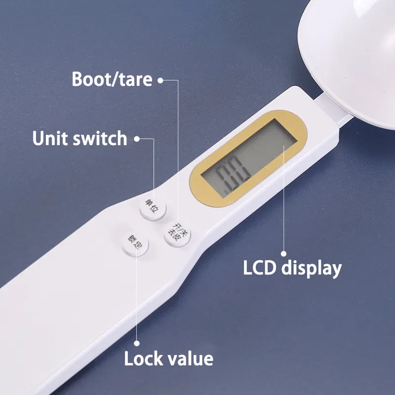 Digitale LCD-Küchenwaage – Messlöffel