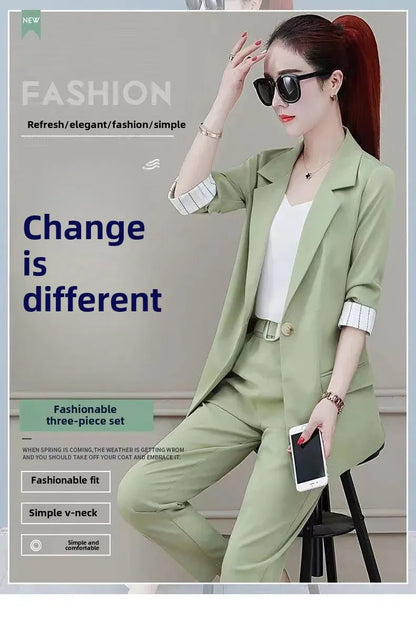 Women's Elegant High-End Feel Small Jacket 2-Piece Set