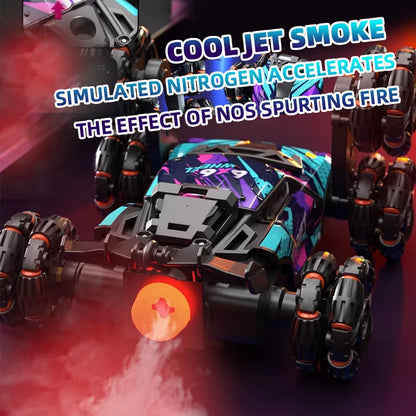 Spray Twisting Stunt RC Car - Six-Wheel Toy