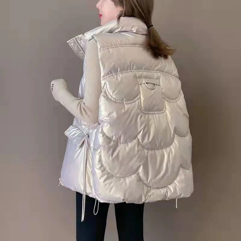 Damen-Parka mit Kapuze, übergroß, winddicht, warm, lang, Daunenmantel