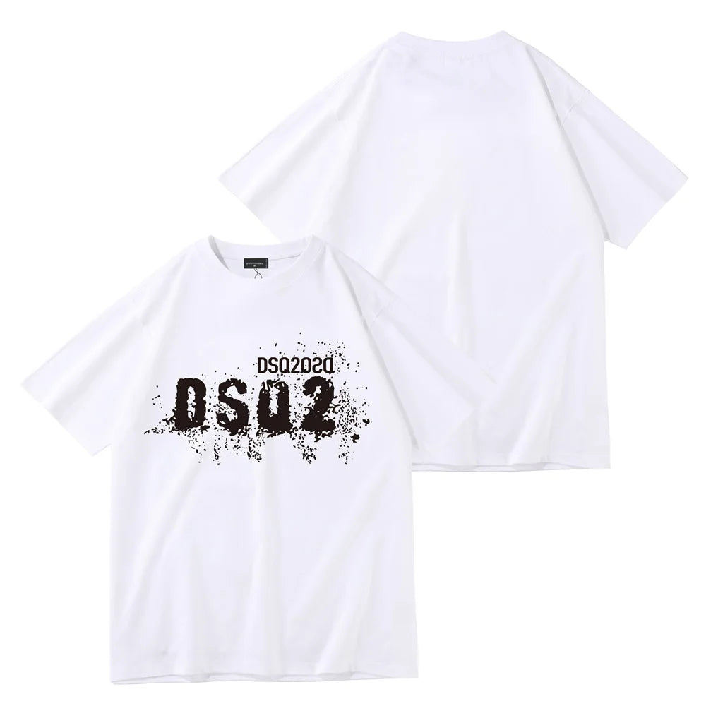 T-shirt en coton à manches courtes pour hommes - Streetwear à col rond