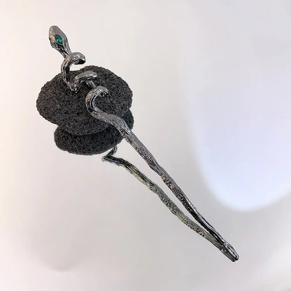 Damen Vintage Essstäbchen Schlangen Haarstäbe