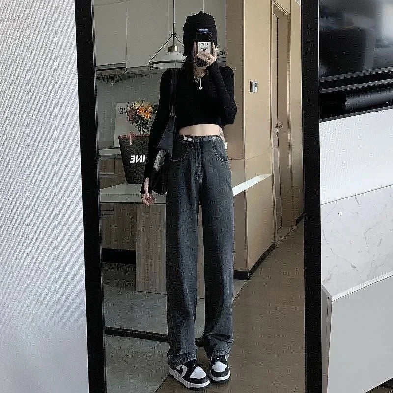 Neue Winter-Classic-Fleece-Jeans mit hoher Taille für Damen