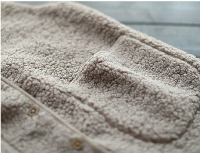 Stylish Medium-Length Lamb Wool Vest Jacket