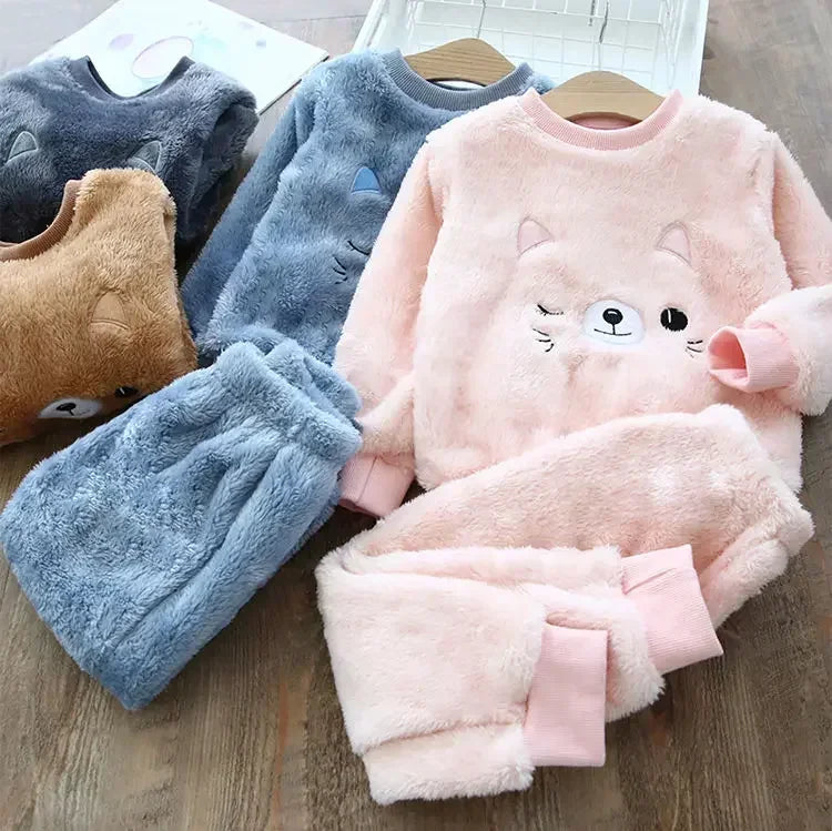 Kinder-Pyjama-Set mit Bärenmotiv, 2–6 Jahre