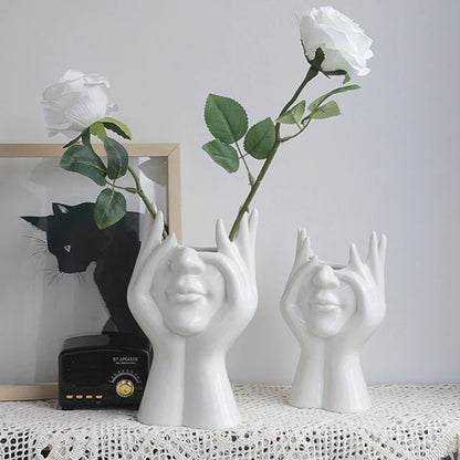 Nordic Style Ceramic Flower Vase Art