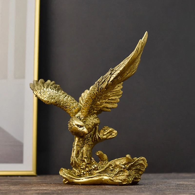 Golden Eagle- Resin Art Statue