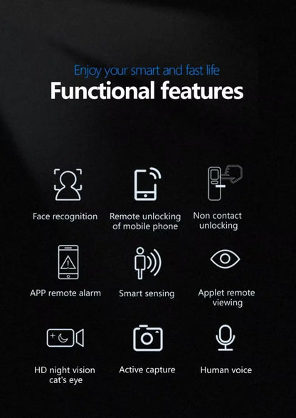 Tuya App Smart Fingerprint Door Lock with Camera