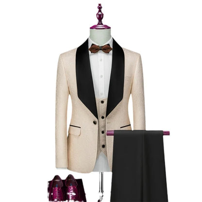 Costume de mariage 3 pièces pour homme