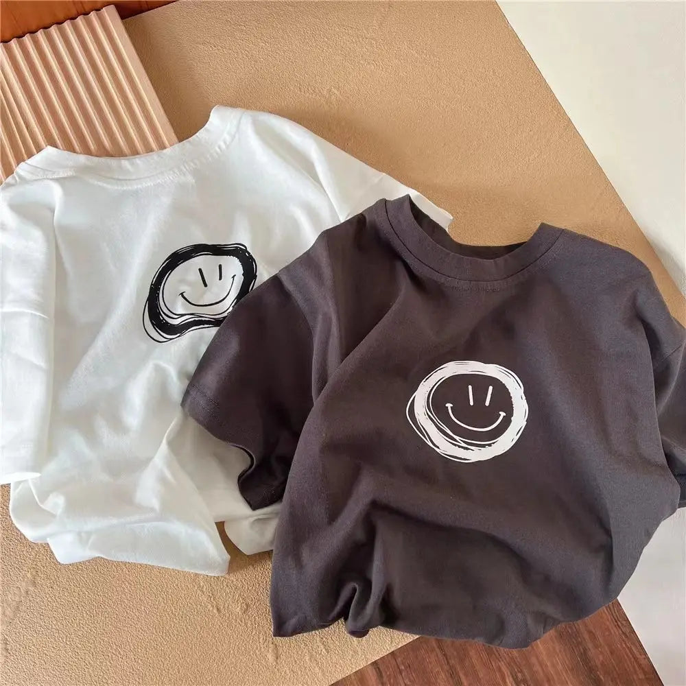 T-shirts unisexes de couleur unie pour bébé