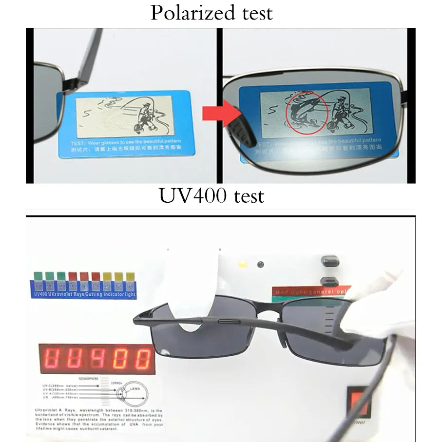 Lunettes de soleil polarisées à monture métallique