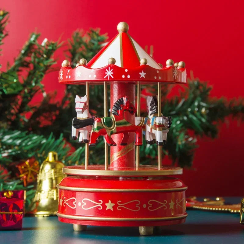 Boîte à musique carrousel, ornements de noël pour décor d'enfants