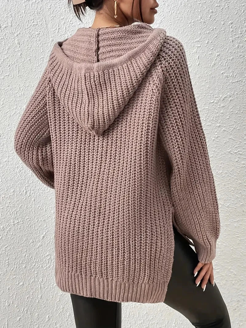 Raglan Sleeve Hooded Sweater Women