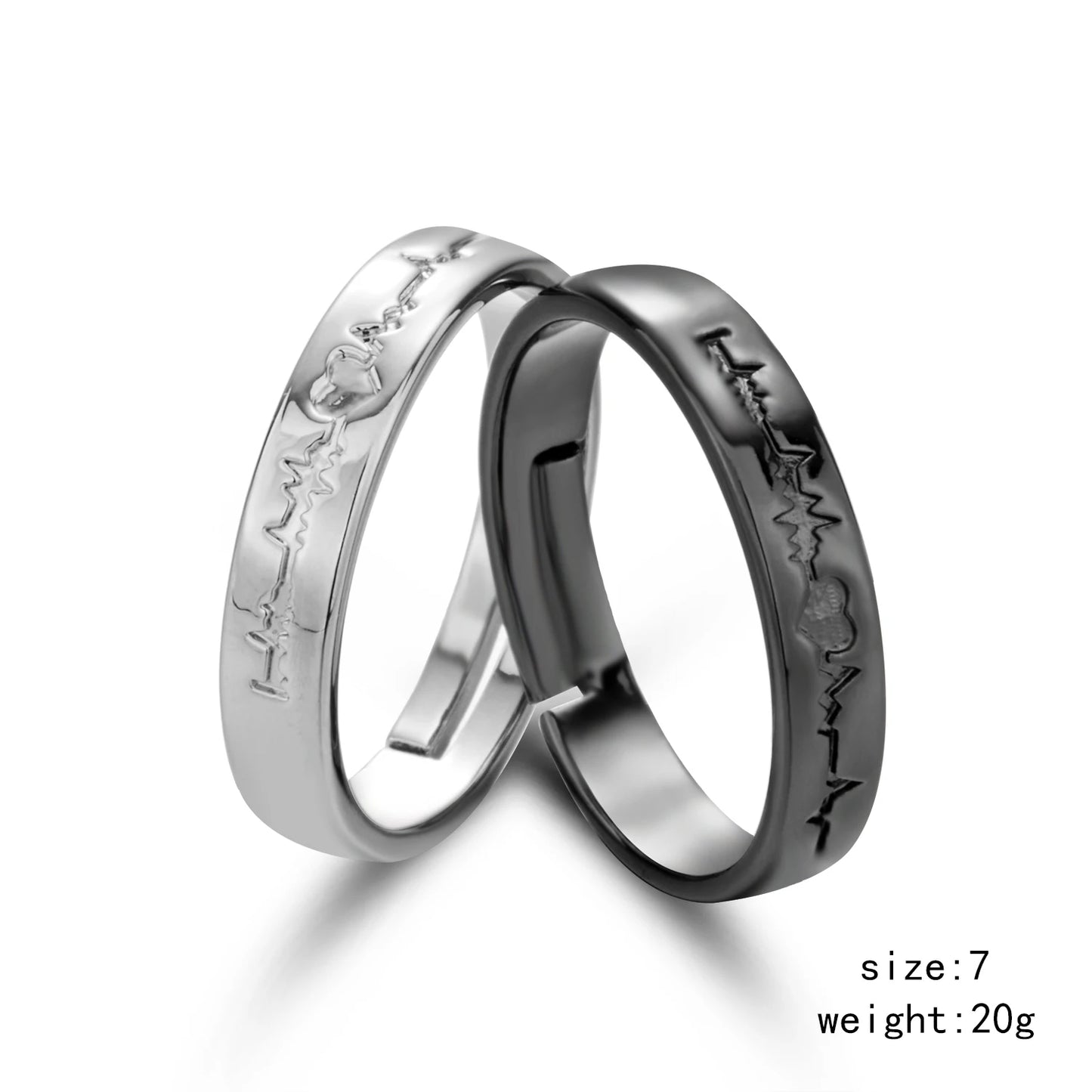 2Pcs Simple and Elegant Moissanite Platinum Wedding Rings