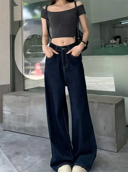 Casual Loose Straight Denim Jeans for Women