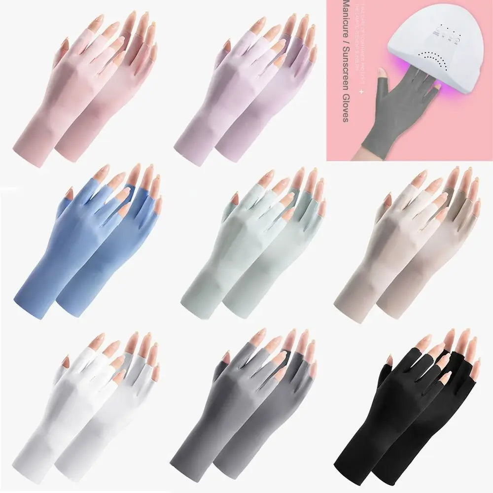 Sunscreen UV Protection Gloves for Nail Art