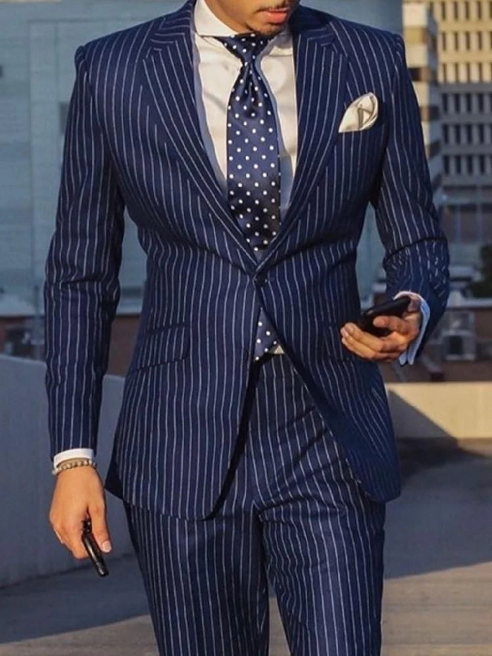 Navy Blue Slim Fit Business Suit