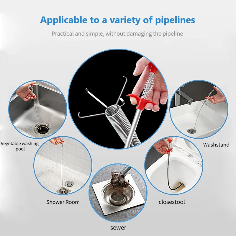 Four-Claw Plumbing Dredger for Hair and Clogging Removal