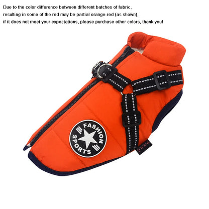 Wasserdichte Jacke für Hunde – Geschirr, warme Winterkleidung für Hunde, Bulldoggen-Outfits 