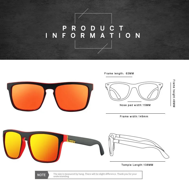 Polarisierte quadratische Retro-Sonnenbrille