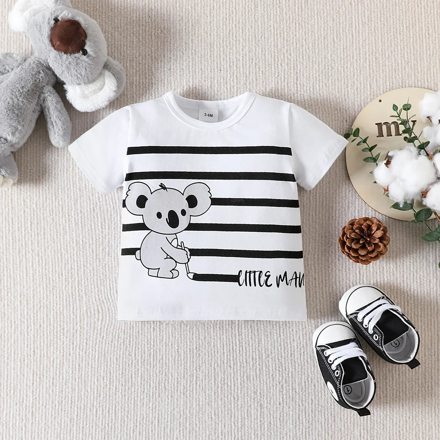 Ensemble t-shirt et short imprimé ours pour bébé garçon