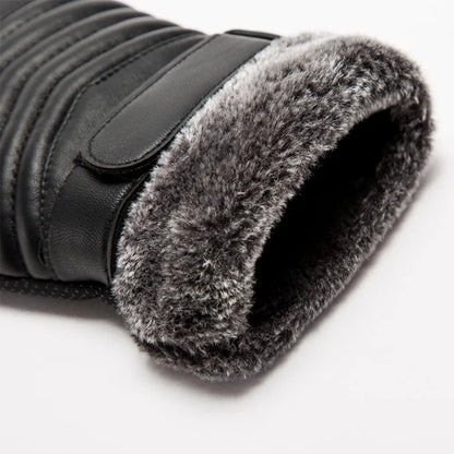 Winterhandschuhe aus PU für Herren – mit Plüschfutter