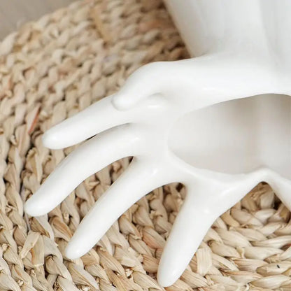 Nordische Keramik-Handvase, modernes Blumenarrangement