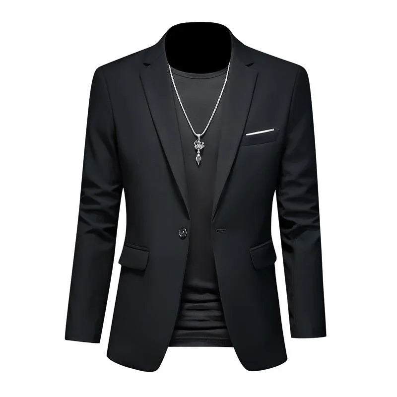 Men's Regular Length Single Button knit Blazers