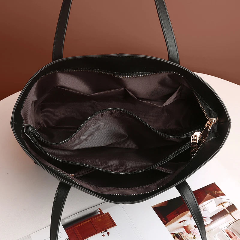 Sacs à bandoulière en cuir pour femmes - Sac à main de couleur unie pour dames