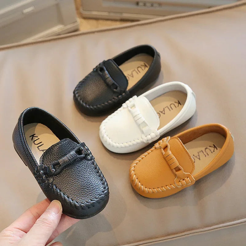 Kids Leather Casual Flats Sneakers Loafers