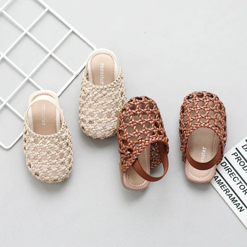 Braided Sandals for Baby Girls - Retro Princess Style