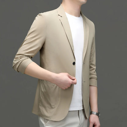 Ultra-Thin Ice Silk Summer Suit Jacket for Men