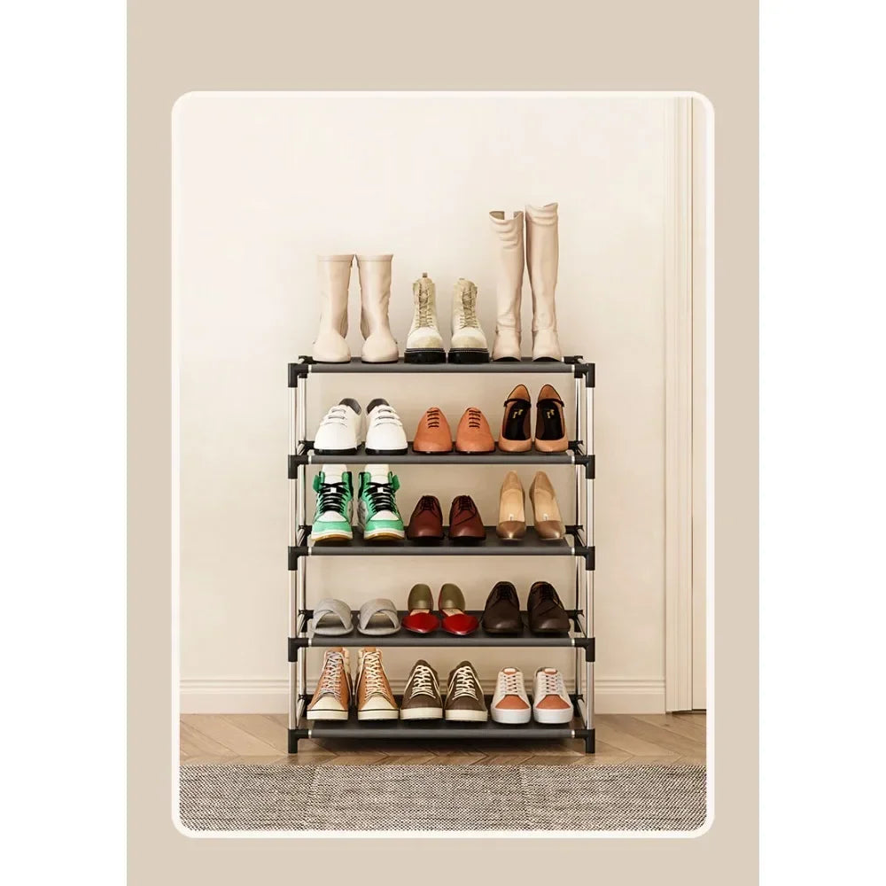 Metal Footwear Organizer Stand  - Space-saving Living Room Shelf