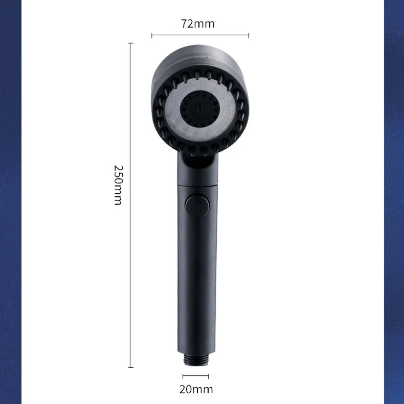 High Pressurized Head 3-mode Adjustable Filter Shower - Massage Brush Rain Faucet Bathroom Accessories