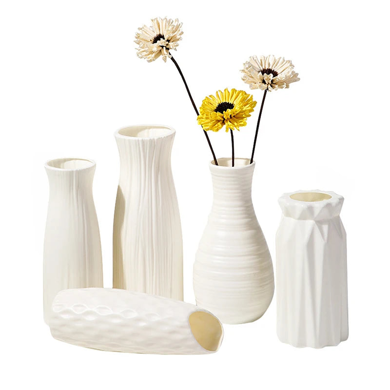 Vase à fleurs en plastique moderne Décoration de maison nordique