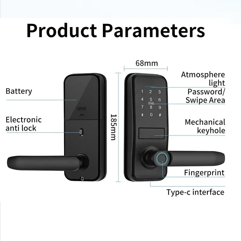 Tuya Smart Fingerprint Door Lock