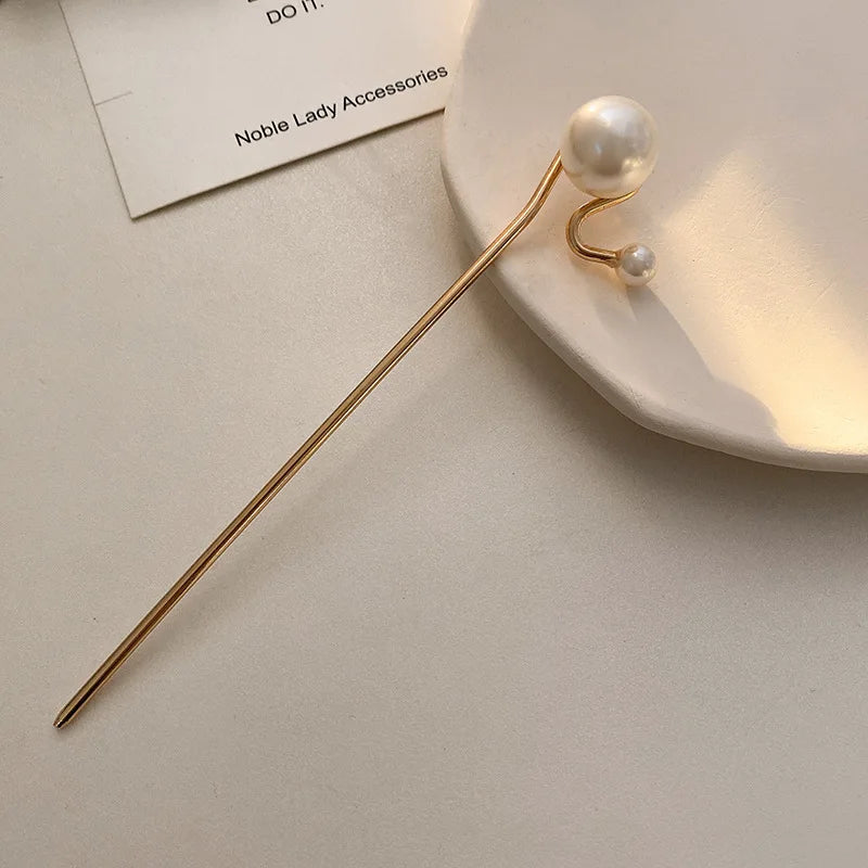 Damen Vintage Essstäbchen Schlangen Haarstäbe