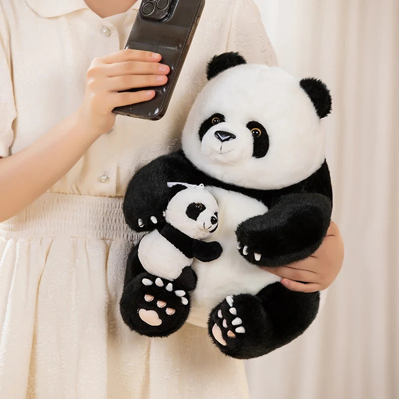 High Quality Funny Cute Mother-Child Panda Plush Toys