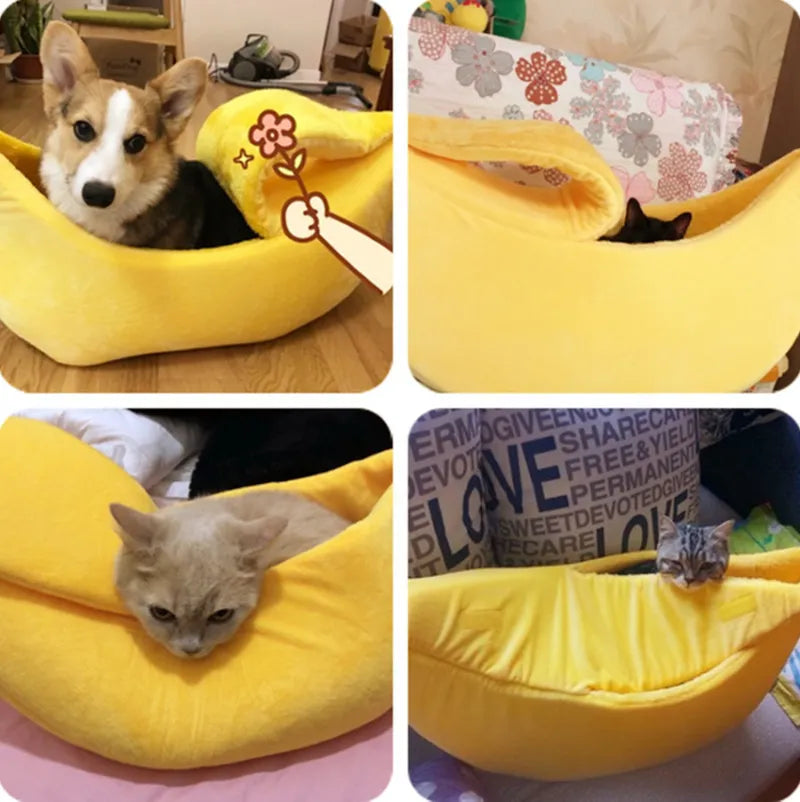 Warm Durable Cat Banana Bed House