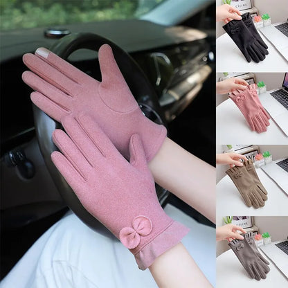 Gants coupe-vent d'hiver pour écran tactile pour femmes