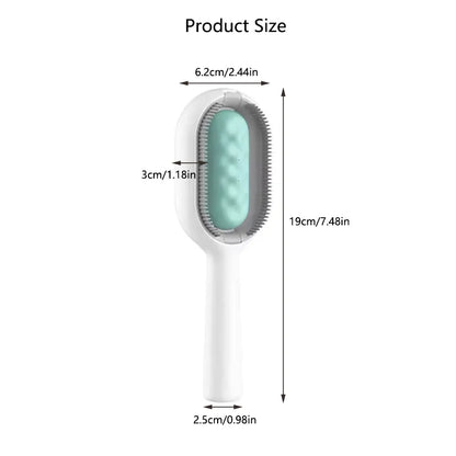 Doppelseitige Haarentfernungs-Massagebürste für Haustiere