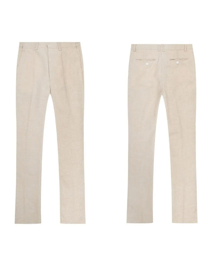 New Design Beige Linen 3-Piece Suit for Men